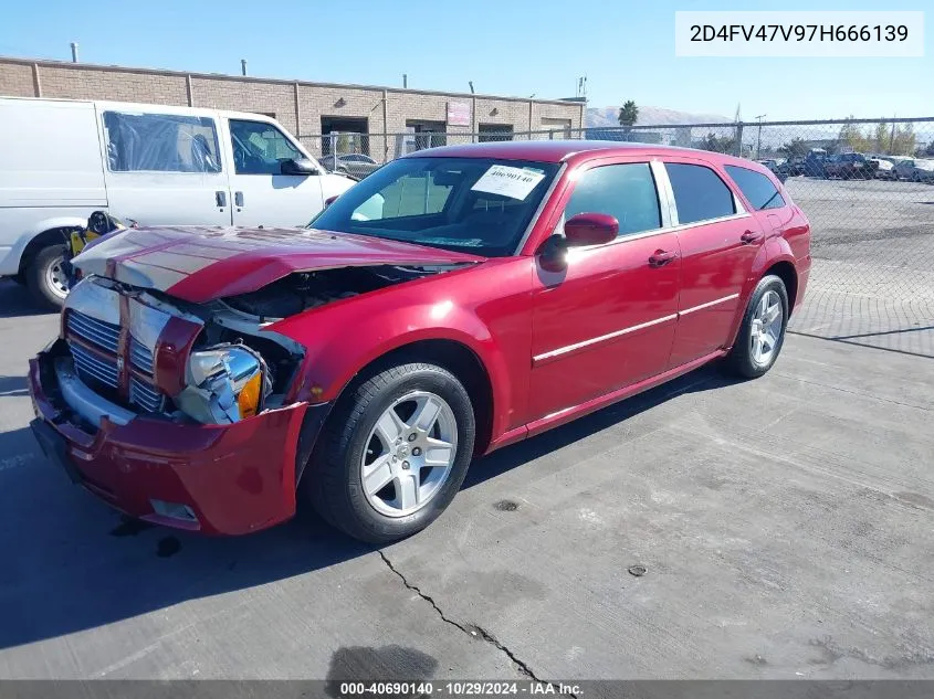 2007 Dodge Magnum VIN: 2D4FV47V97H666139 Lot: 40690140