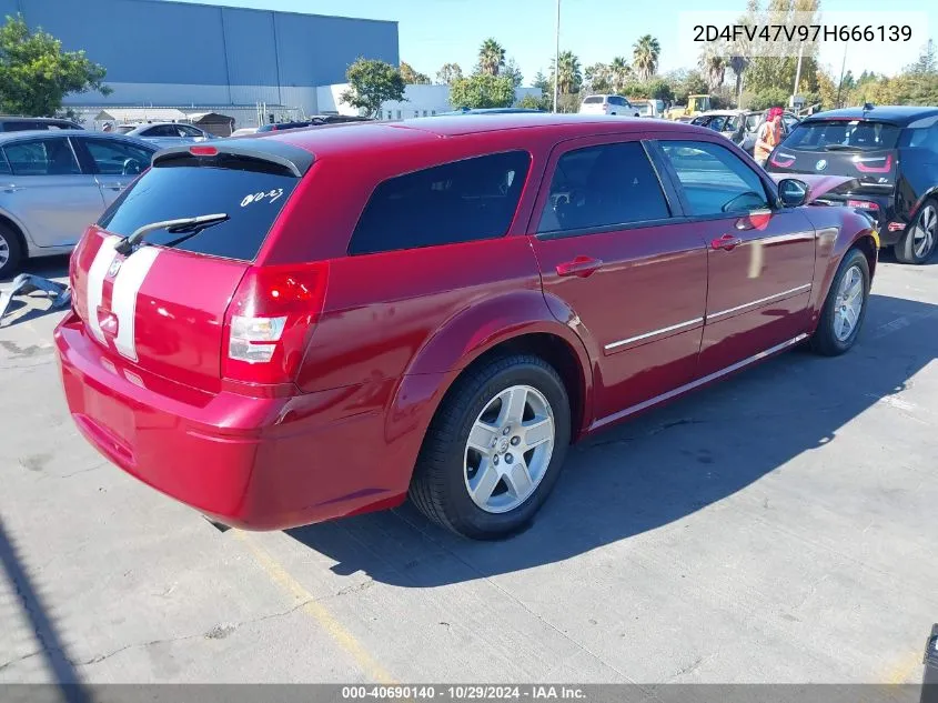 2007 Dodge Magnum VIN: 2D4FV47V97H666139 Lot: 40690140