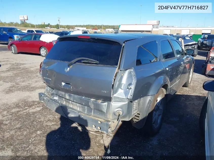 2007 Dodge Magnum VIN: 2D4FV47V77H716827 Lot: 40829754