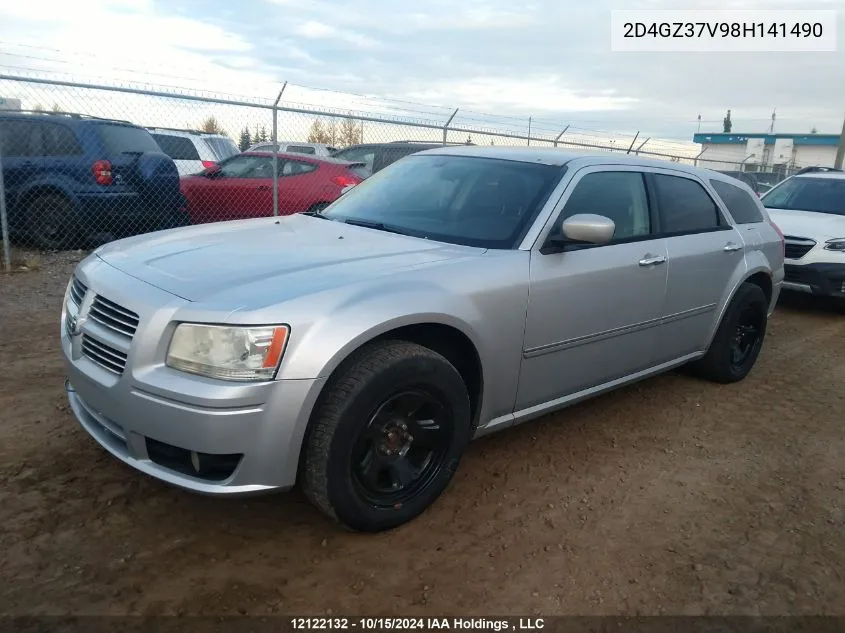 2008 Dodge Magnum Sxt VIN: 2D4GZ37V98H141490 Lot: 12122132