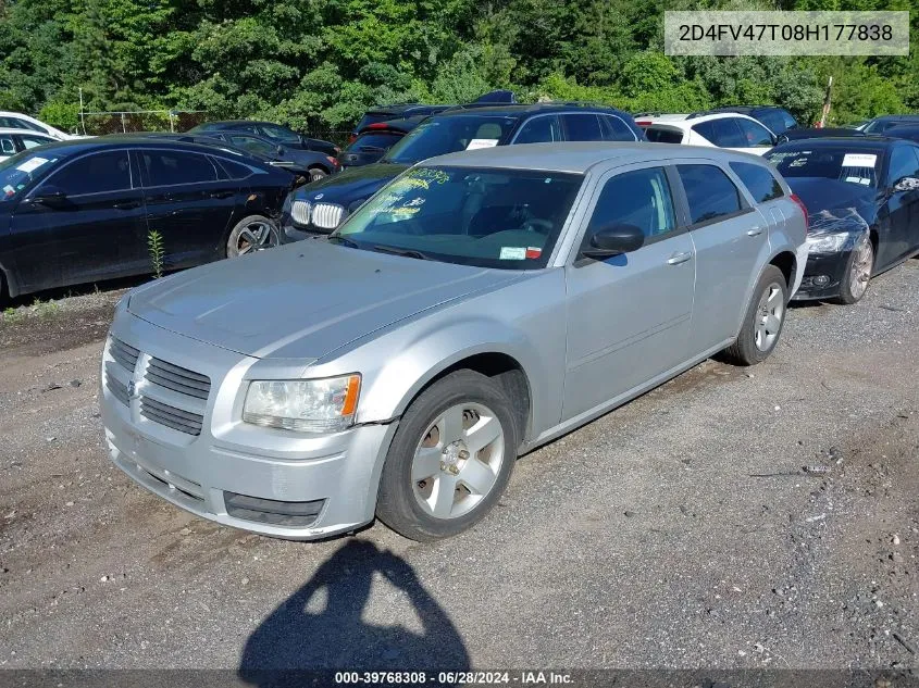 2008 Dodge Magnum VIN: 2D4FV47T08H177838 Lot: 39768308