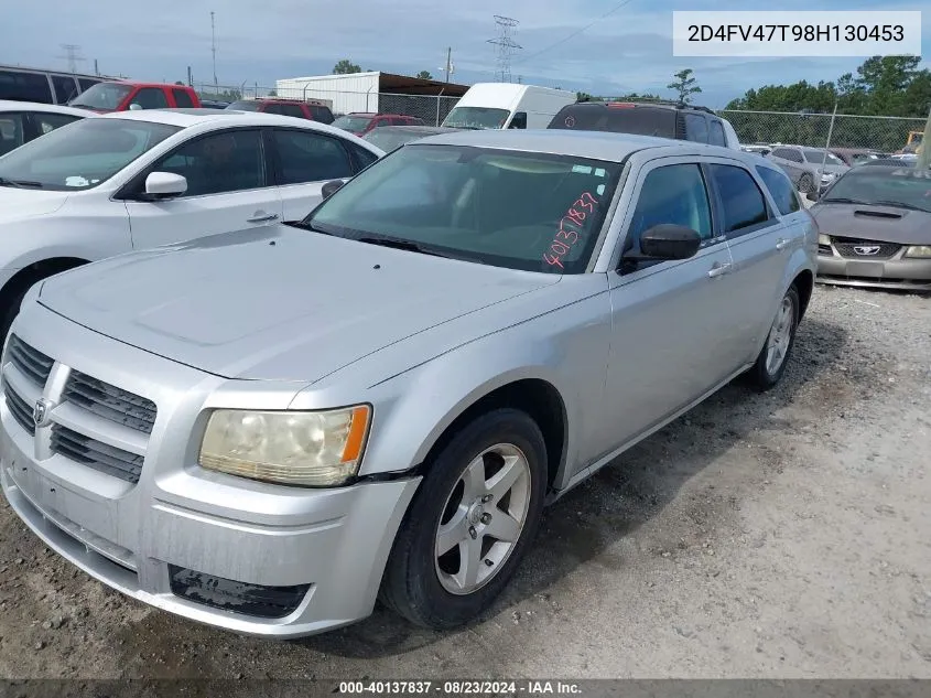 2008 Dodge Magnum VIN: 2D4FV47T98H130453 Lot: 40137837