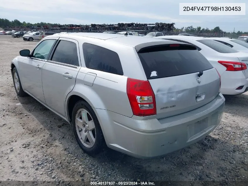 2008 Dodge Magnum VIN: 2D4FV47T98H130453 Lot: 40137837