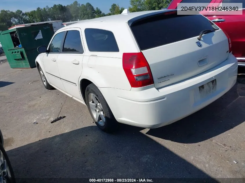 2008 Dodge Magnum Sxt VIN: 2D4FV37V18H246340 Lot: 40172988