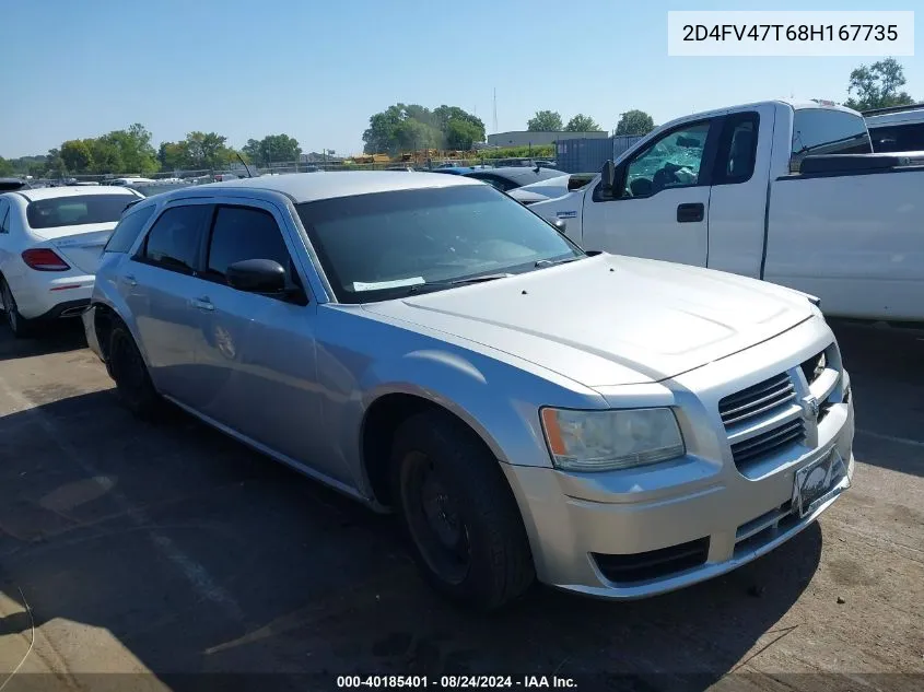 2008 Dodge Magnum VIN: 2D4FV47T68H167735 Lot: 40185401