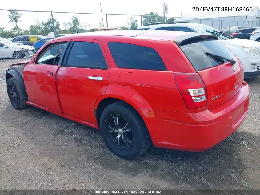 2008 Dodge Magnum VIN: 2D4FV47T88H168465 Lot: 40204666