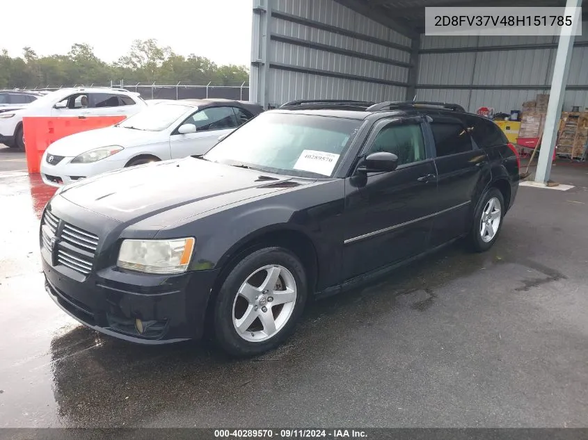 2008 Dodge Magnum Sxt VIN: 2D8FV37V48H151785 Lot: 40289570