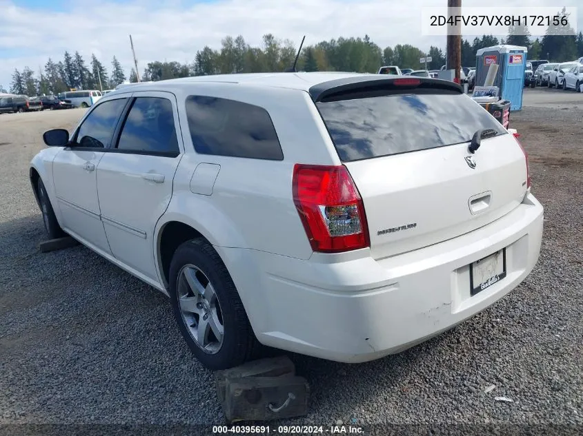 2008 Dodge Magnum Sxt VIN: 2D4FV37VX8H172156 Lot: 40395691