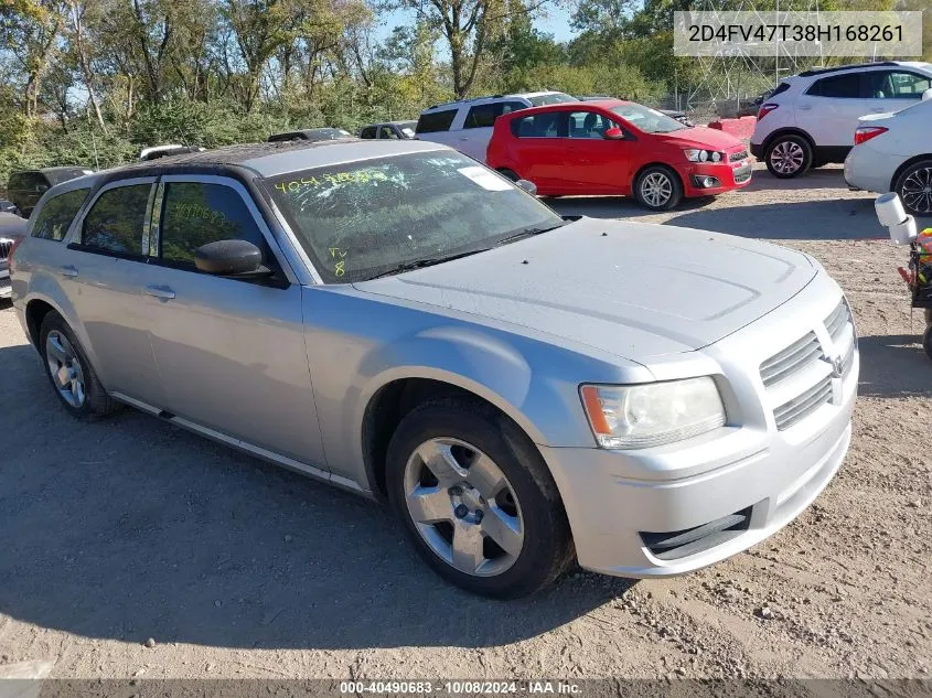 2008 Dodge Magnum VIN: 2D4FV47T38H168261 Lot: 40490683