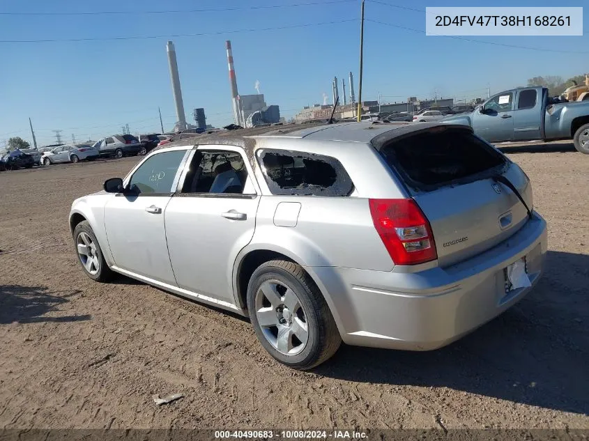 2008 Dodge Magnum VIN: 2D4FV47T38H168261 Lot: 40490683