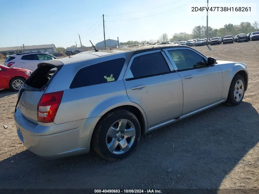 2008 Dodge Magnum VIN: 2D4FV47T38H168261 Lot: 40490683