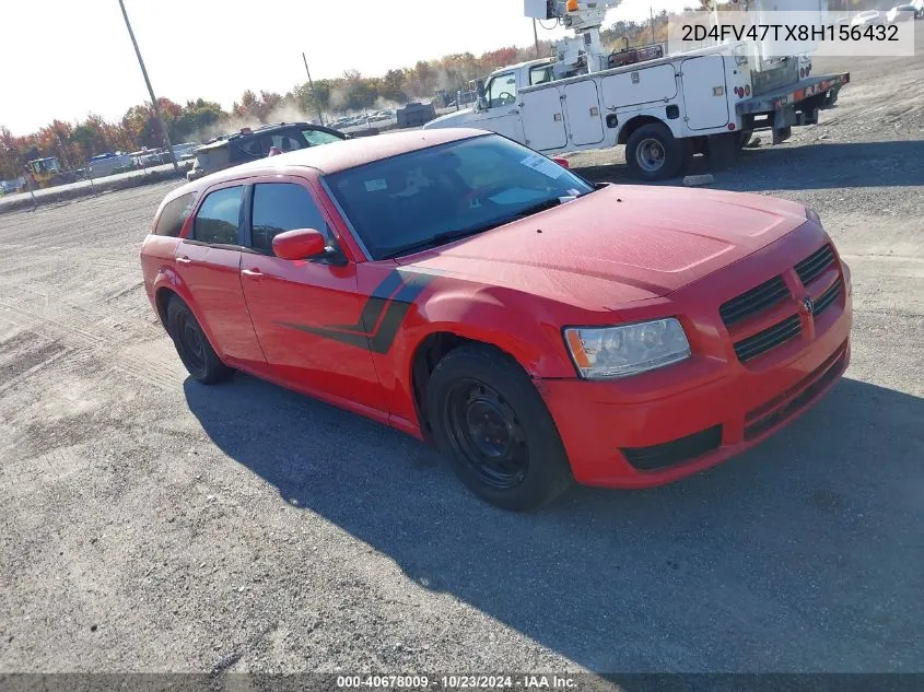 2008 Dodge Magnum VIN: 2D4FV47TX8H156432 Lot: 40678009