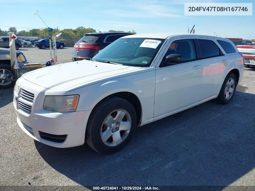 2008 Dodge Magnum VIN: 2D4FV47T08H167746 Lot: 40724041