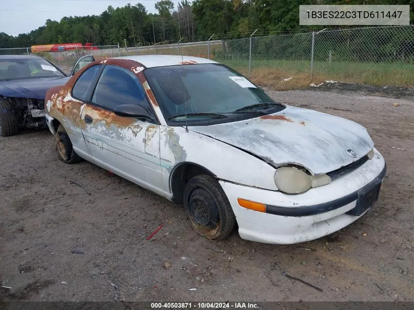 1996 Dodge Neon VIN: 1B3ES22C3TD611447 Lot: 40503871