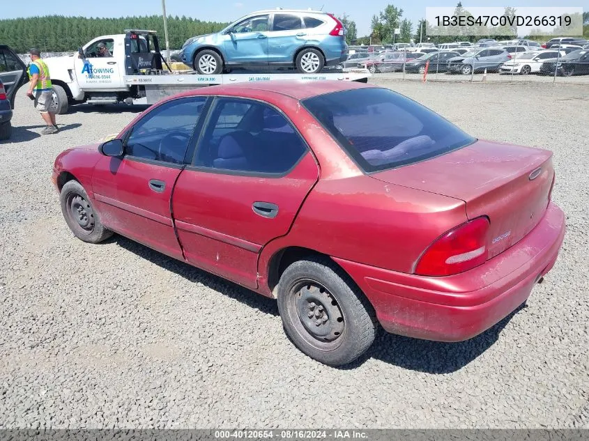 1997 Dodge Neon Highline VIN: 1B3ES47C0VD266319 Lot: 40120654