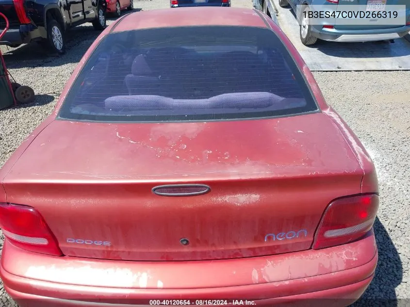 1997 Dodge Neon Highline VIN: 1B3ES47C0VD266319 Lot: 40120654