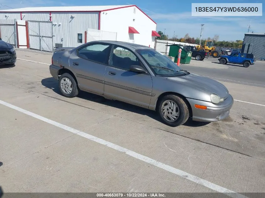 1B3ES47Y3WD636000 1998 Dodge Neon Competition/Highline