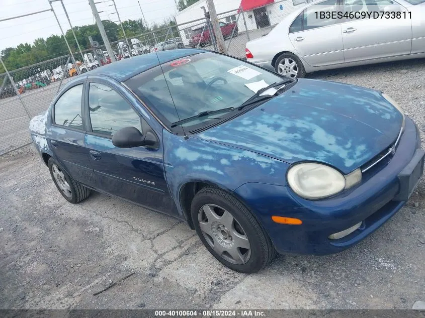 2000 Dodge Neon Highline VIN: 1B3ES46C9YD733811 Lot: 40100604