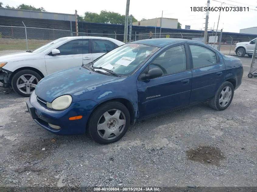 2000 Dodge Neon Highline VIN: 1B3ES46C9YD733811 Lot: 40100604