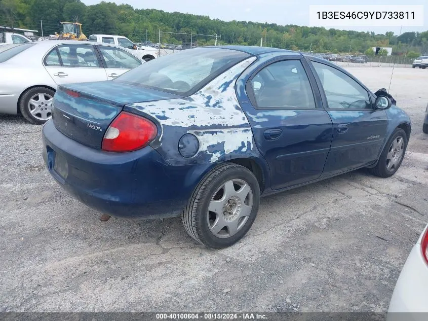 2000 Dodge Neon Highline VIN: 1B3ES46C9YD733811 Lot: 40100604