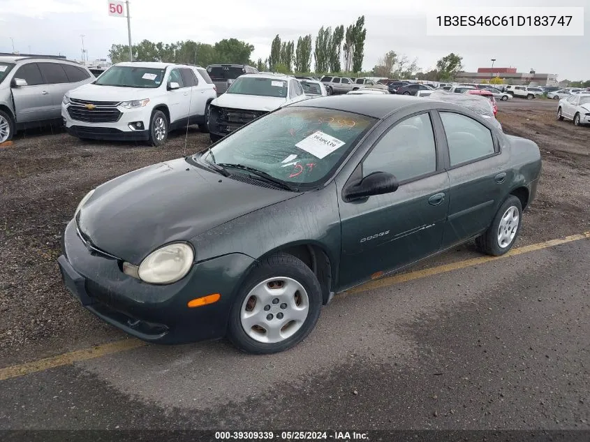 2001 Dodge Neon Highline VIN: 1B3ES46C61D183747 Lot: 39309339