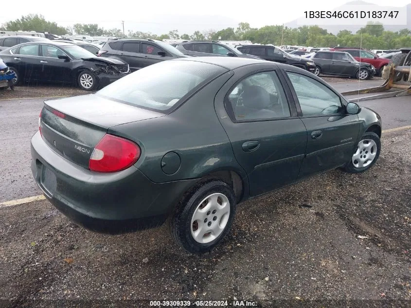 2001 Dodge Neon Highline VIN: 1B3ES46C61D183747 Lot: 39309339