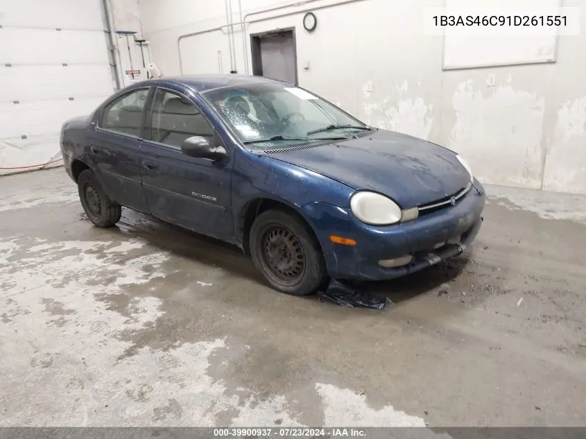 1B3AS46C91D261551 2001 Dodge Neon Se