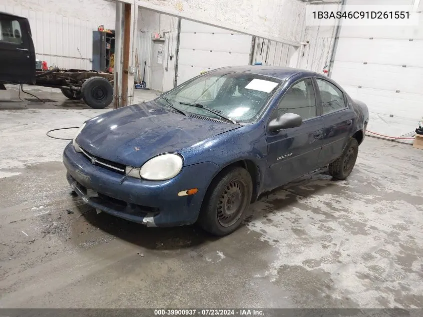 1B3AS46C91D261551 2001 Dodge Neon Se