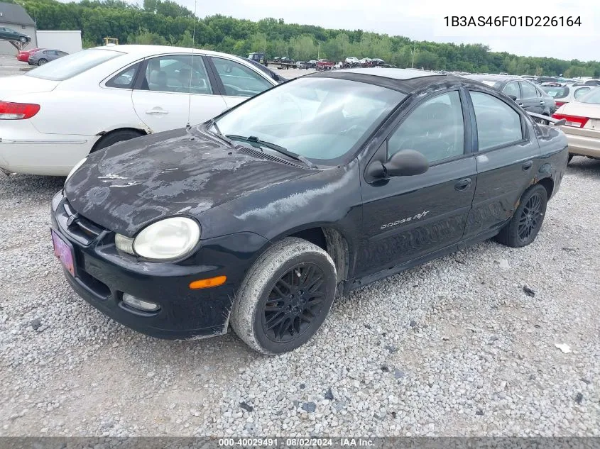 2001 Dodge Neon Se VIN: 1B3AS46F01D226164 Lot: 40029491