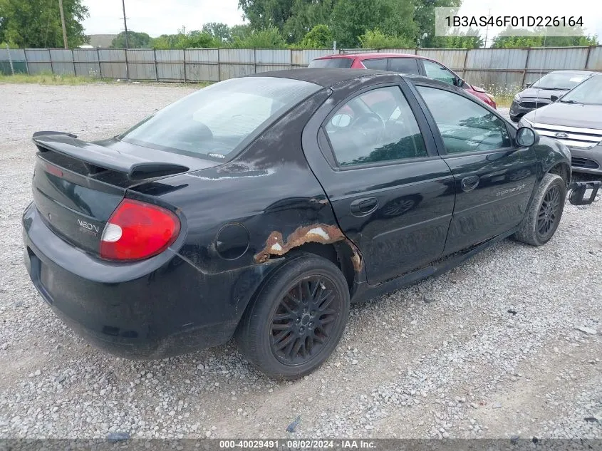 2001 Dodge Neon Se VIN: 1B3AS46F01D226164 Lot: 40029491