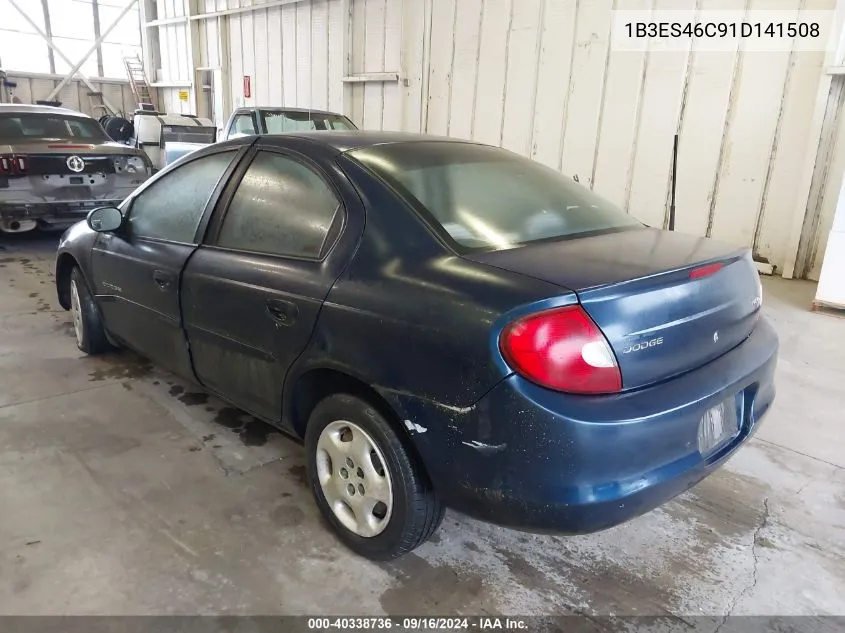 2001 Dodge Neon Se VIN: 1B3ES46C91D141508 Lot: 40338736