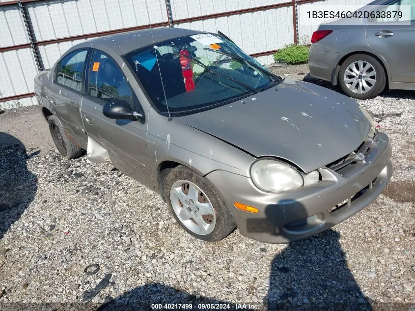 2002 Dodge Neon Se VIN: 1B3ES46C42D633879 Lot: 40217499