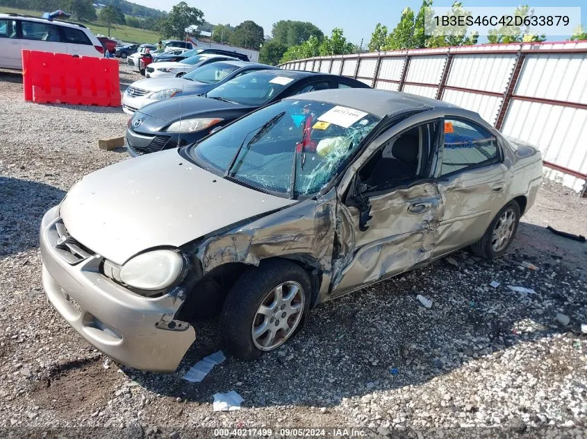 2002 Dodge Neon Se VIN: 1B3ES46C42D633879 Lot: 40217499