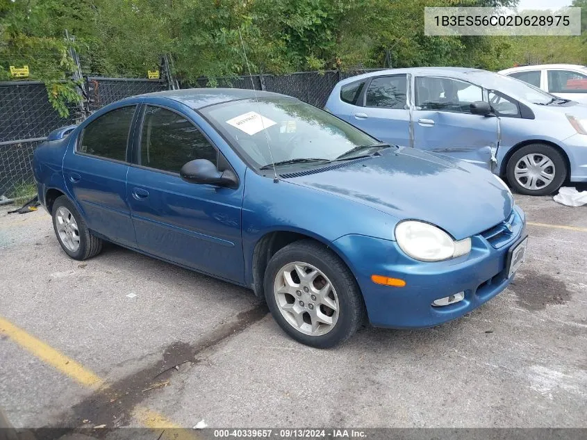 2002 Dodge Neon Sxt VIN: 1B3ES56C02D628975 Lot: 40339657