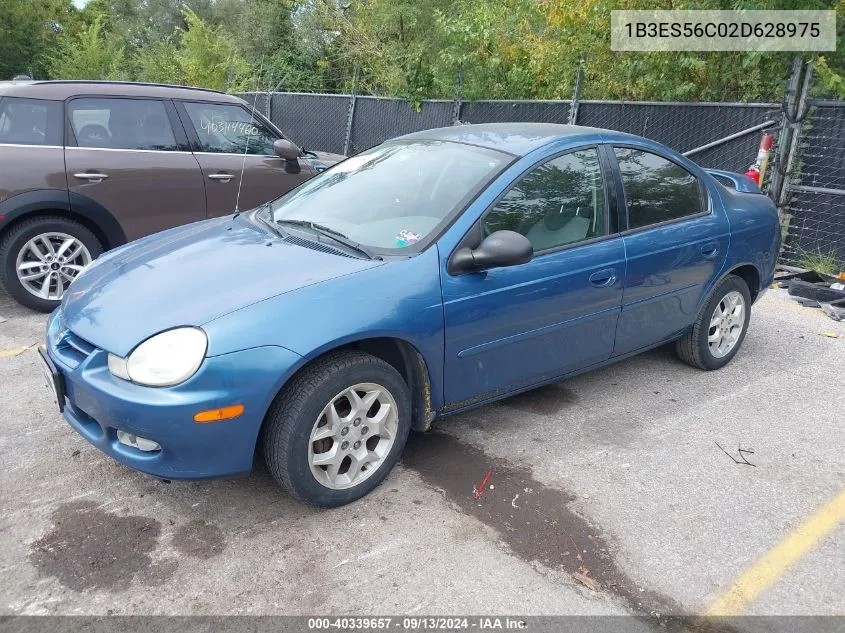 2002 Dodge Neon Sxt VIN: 1B3ES56C02D628975 Lot: 40339657