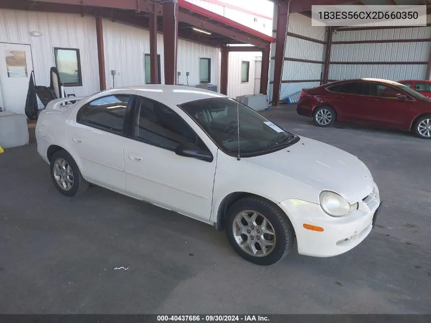 2002 Dodge Neon Sxt VIN: 1B3ES56CX2D660350 Lot: 40437686