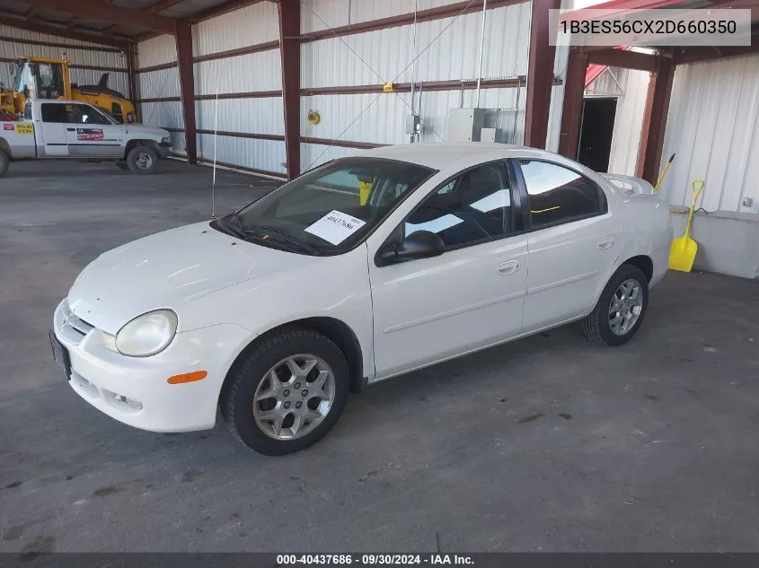 2002 Dodge Neon Sxt VIN: 1B3ES56CX2D660350 Lot: 40437686