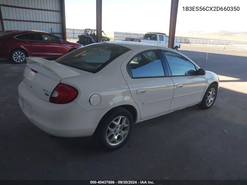 2002 Dodge Neon Sxt VIN: 1B3ES56CX2D660350 Lot: 40437686