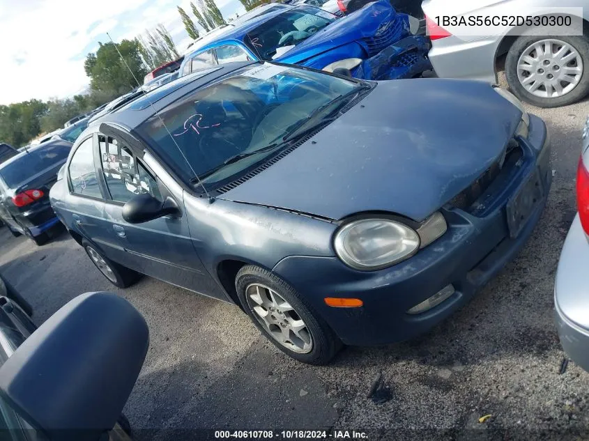 2002 Dodge Neon Sxt VIN: 1B3AS56C52D530300 Lot: 40610708