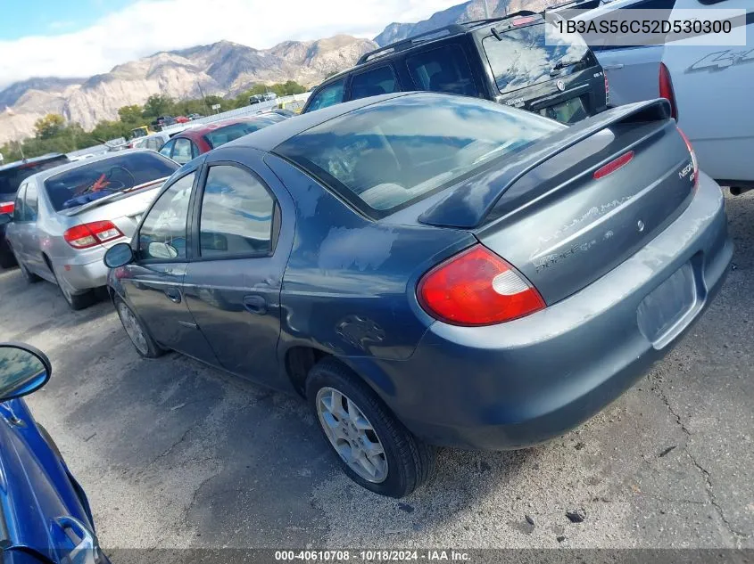 2002 Dodge Neon Sxt VIN: 1B3AS56C52D530300 Lot: 40610708