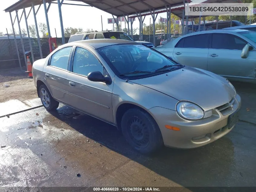 2002 Dodge Neon Se VIN: 1B3ES46C42D538089 Lot: 40666028