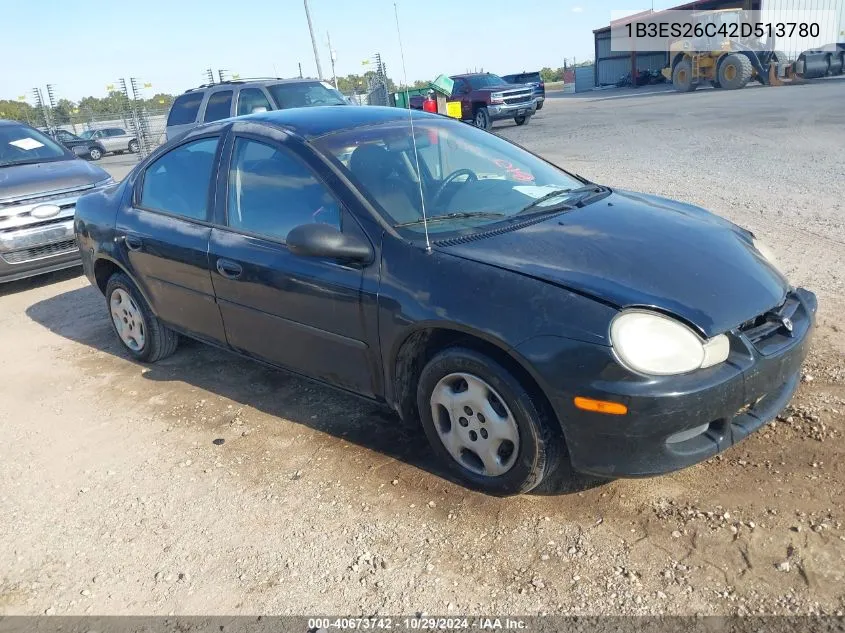 2002 Dodge Neon VIN: 1B3ES26C42D513780 Lot: 40673742