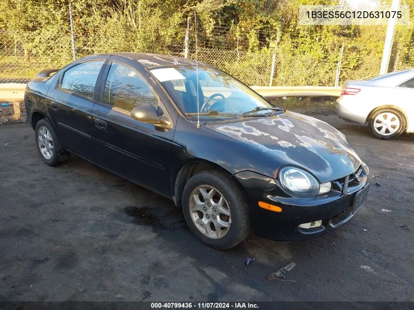 2002 Dodge Neon Sxt VIN: 1B3ES56C12D631075 Lot: 40799436