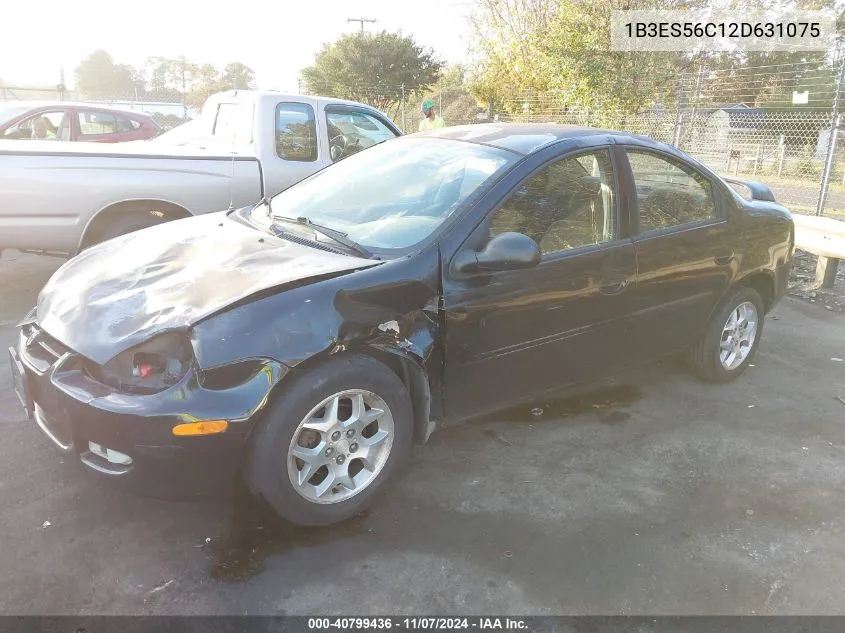 2002 Dodge Neon Sxt VIN: 1B3ES56C12D631075 Lot: 40799436