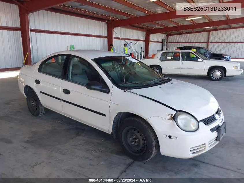 2003 Dodge Neon Se VIN: 1B3ES26C13D233011 Lot: 40134460