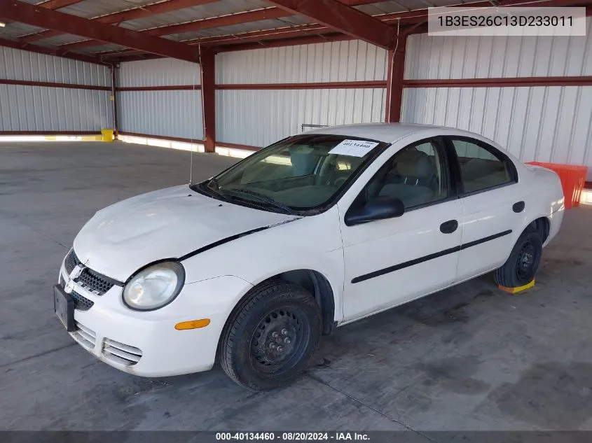 2003 Dodge Neon Se VIN: 1B3ES26C13D233011 Lot: 40134460