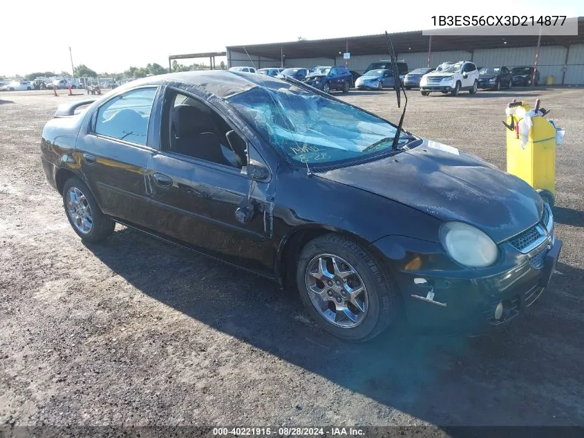 2003 Dodge Neon Sxt VIN: 1B3ES56CX3D214877 Lot: 40221915