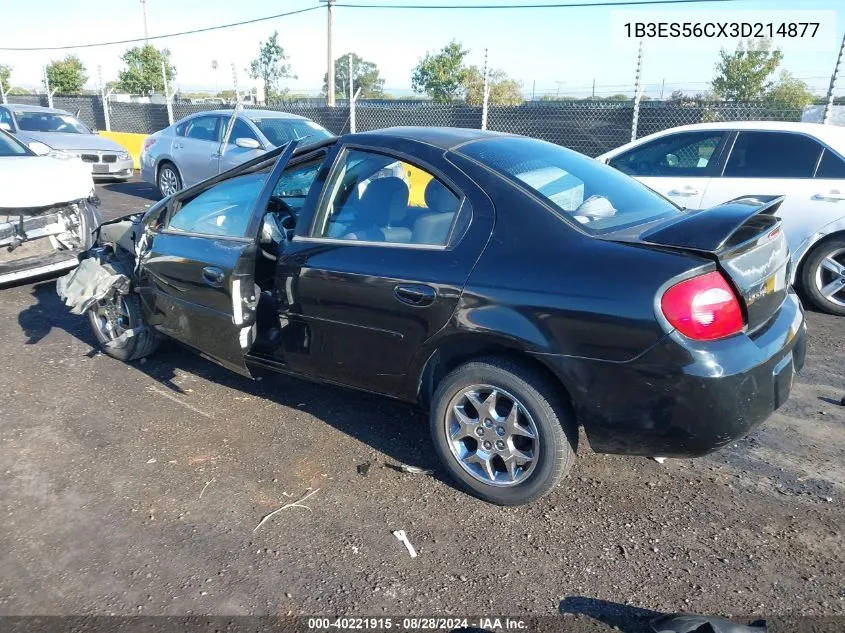 2003 Dodge Neon Sxt VIN: 1B3ES56CX3D214877 Lot: 40221915