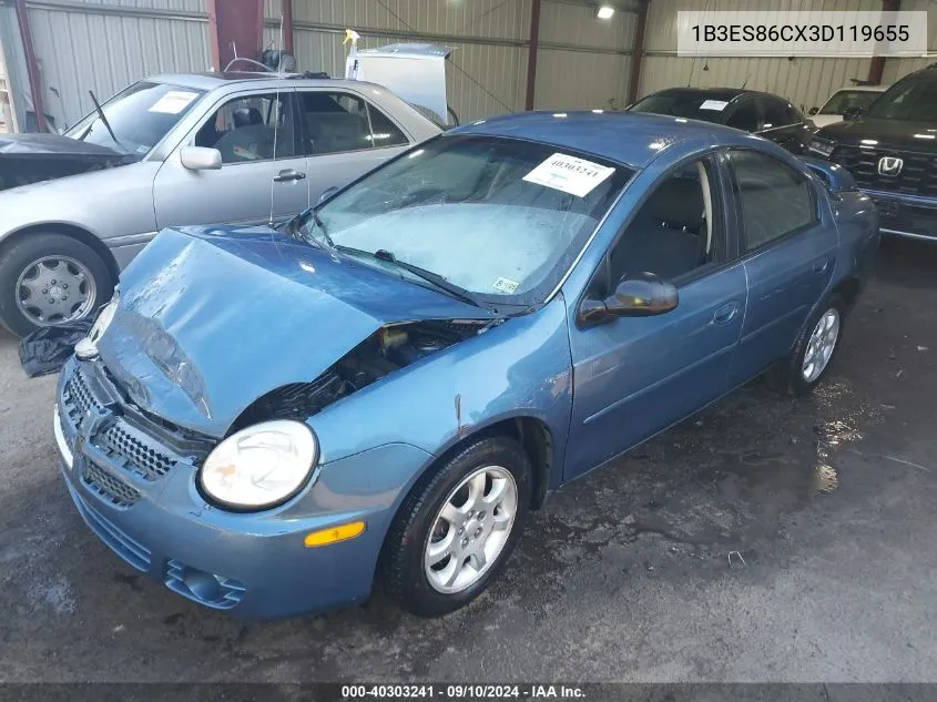 1B3ES86CX3D119655 2003 Dodge Neon