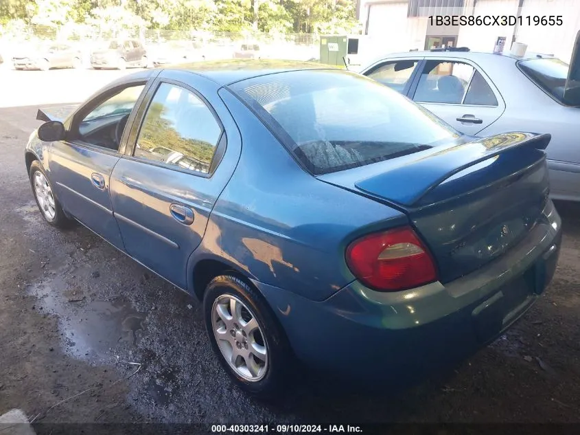 1B3ES86CX3D119655 2003 Dodge Neon